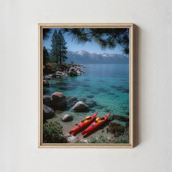 Lake Tahoe Wall Art Print Clear Water Landscape Photography