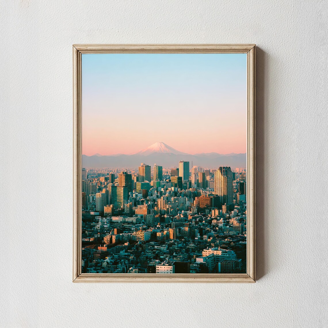 Tokyo Skyline Mount Fuji Sunrise Photography Print