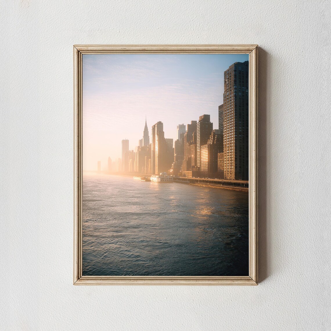 Manhattan Sunrise East River Skyline Chrysler Building Photo Print