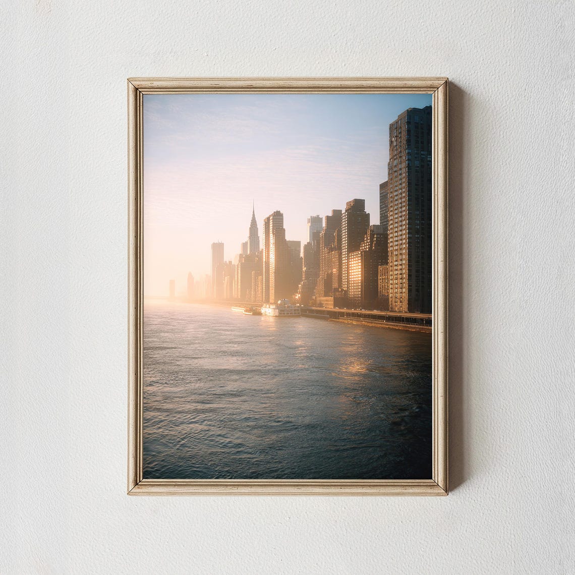 Manhattan Sunrise Photography Print Nyc Skyline East River Cityscape