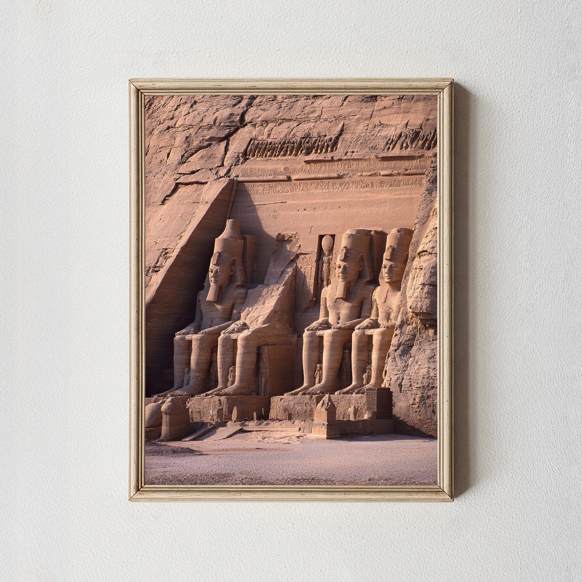 Abu Simbel Ancient Egyptian Temple Colossal Statues Travel Poster