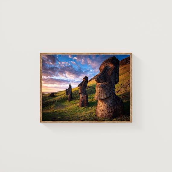 Moai Statue Sunrise Print Easter Island Fine Art Photography
