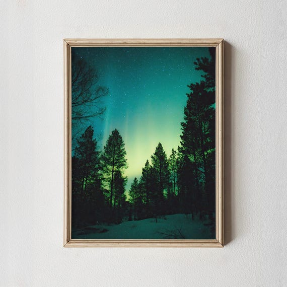 Aurora Borealis Fine Art Print Arctic Night Sky Photography