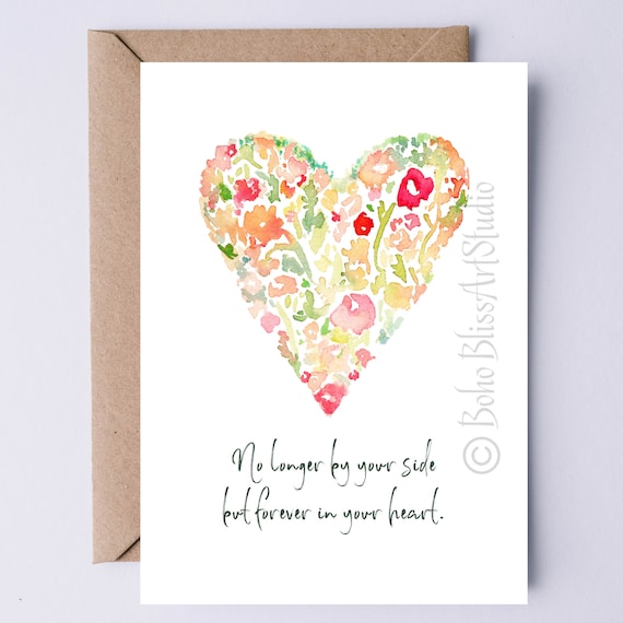 No Longer By Your Side Sympathy Quote Art Print