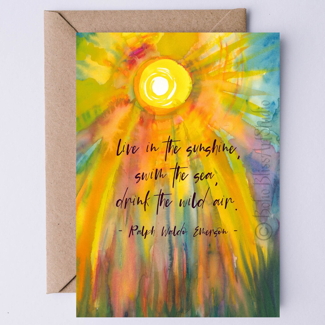 Ralph Waldo Emerson Quote Art Print, Nature Gift