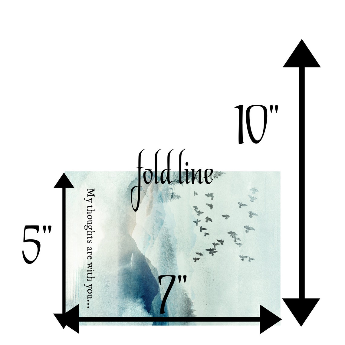 Sympathy Card Nature Art, Abstract - Image 2