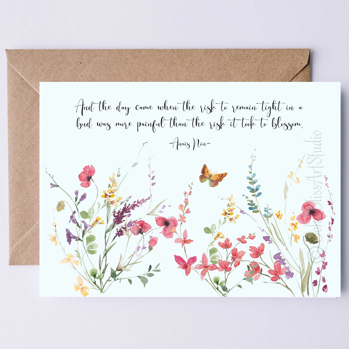 Anaïs Nin Quote, Inspirational Typography Poster Print