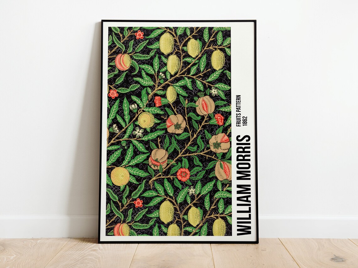 William Morris Exhibition Poster, Fruit Pattern Art Print