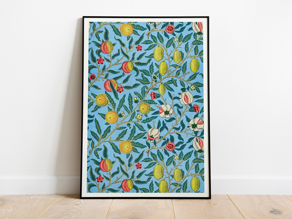 William Morris Four Fruits Pattern, Art Nouveau Poster