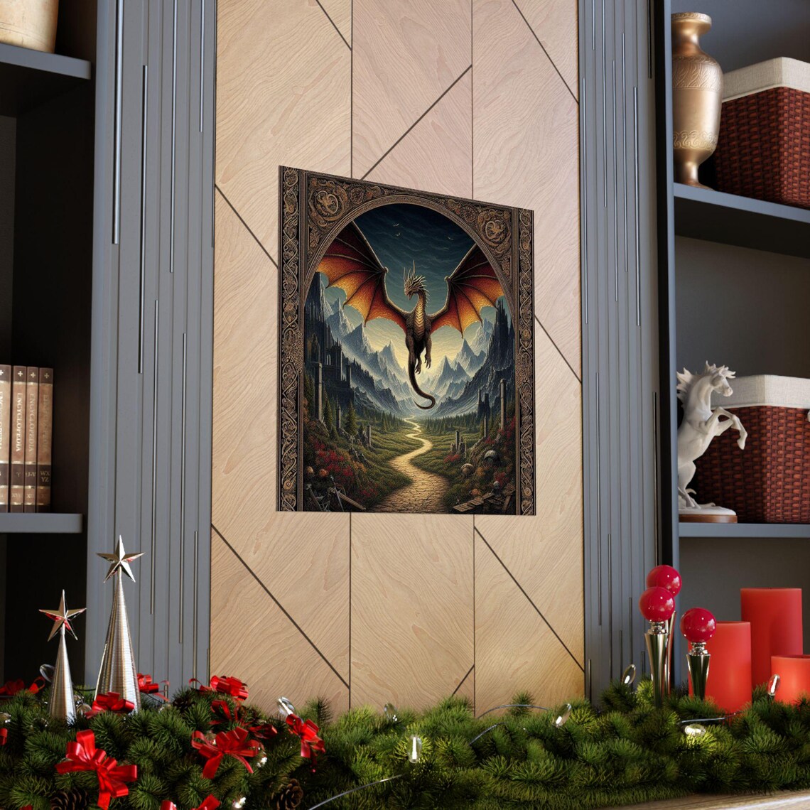 Fantasy Dragon Art Print Matte Vertical Posters For Home Decor Wall Art Gift For Fantasy Lovers Dragon Enthusiasts Mystical Decor - Image 5