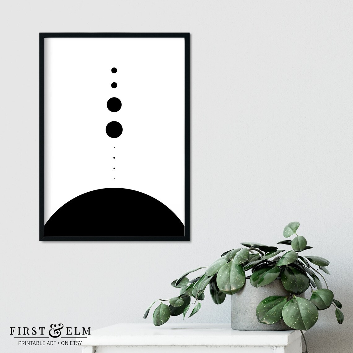 Planets To Scale Wall Art, Minimalist Space Poster - Image 3