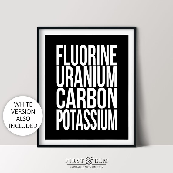 Fuck Chemistry Elements Poster Funny Science Dcor Nerd Humor Print Wall Art