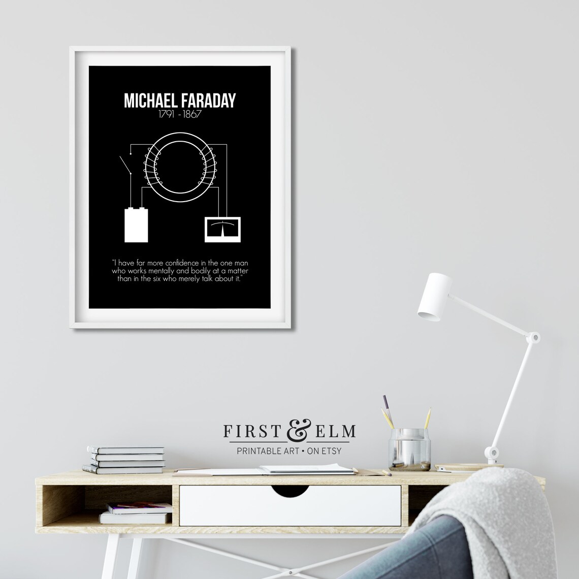 Michael Faraday Science Art Print, Famous Scientist - Image 3