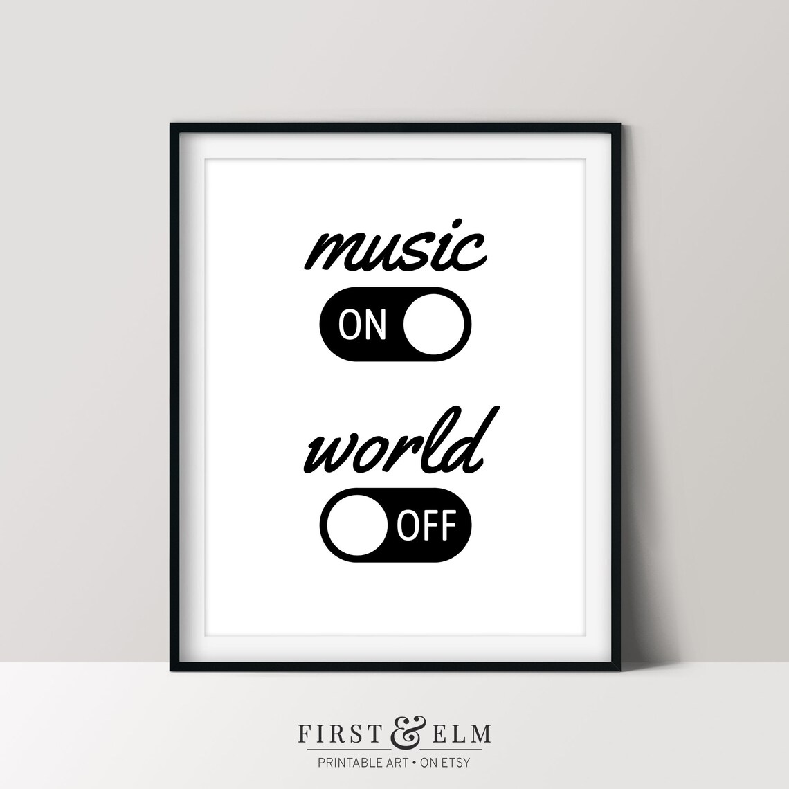 Music On World Off Audiophile Music Lover Art Print - Image 3