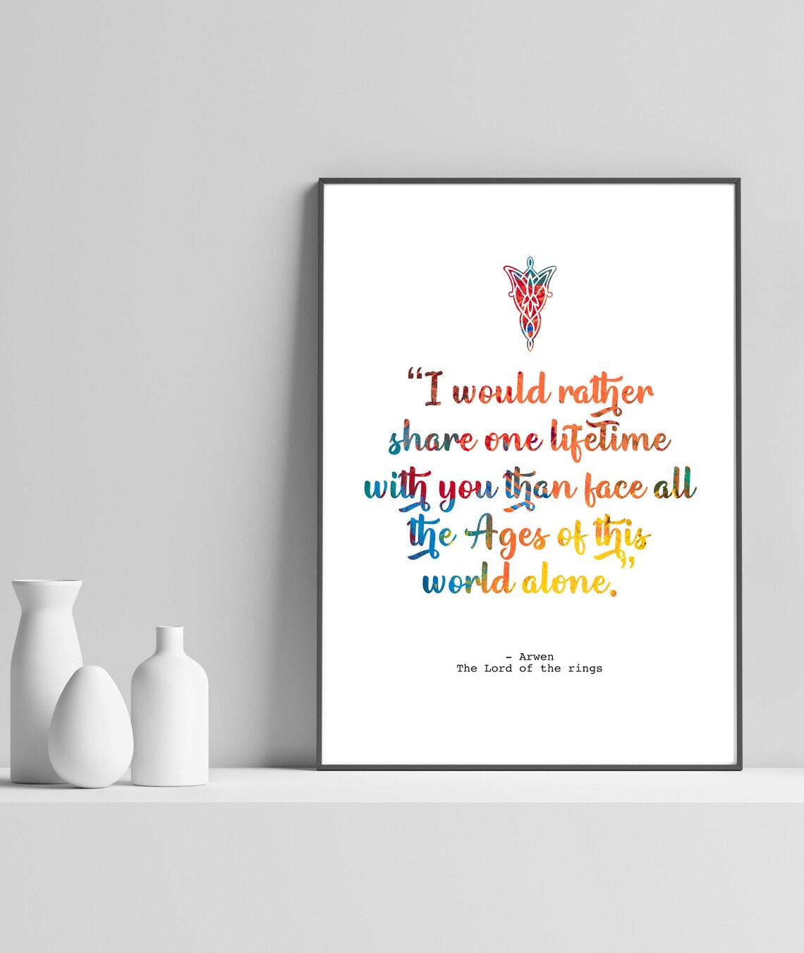 Tolkien Quote Minimalist Art Print, Wedding Gift