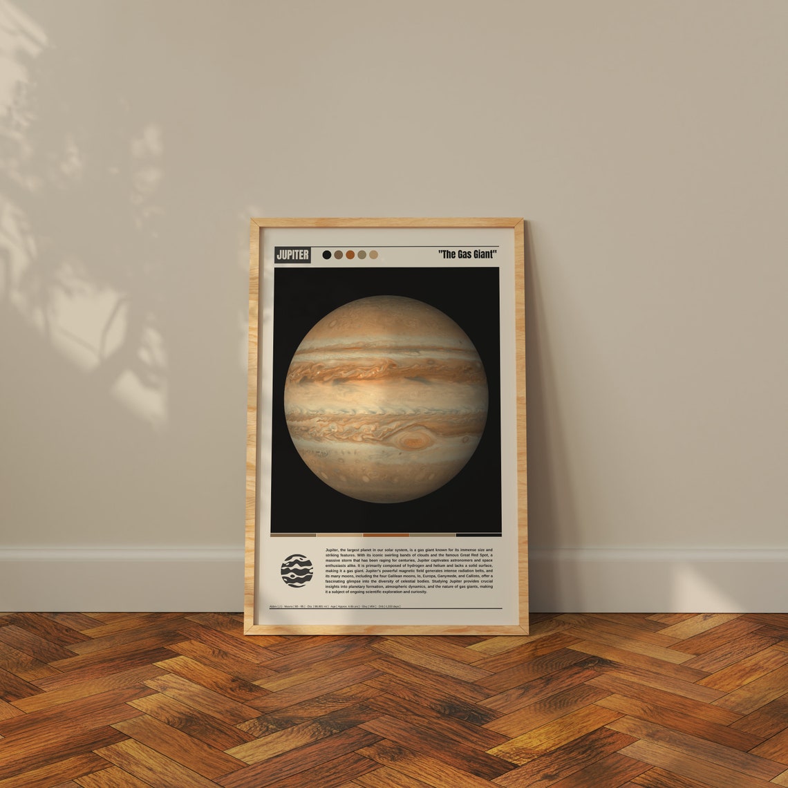 Jupiter The Gas Giant Planet Swirling Storms Space Photography Poster - Image 3