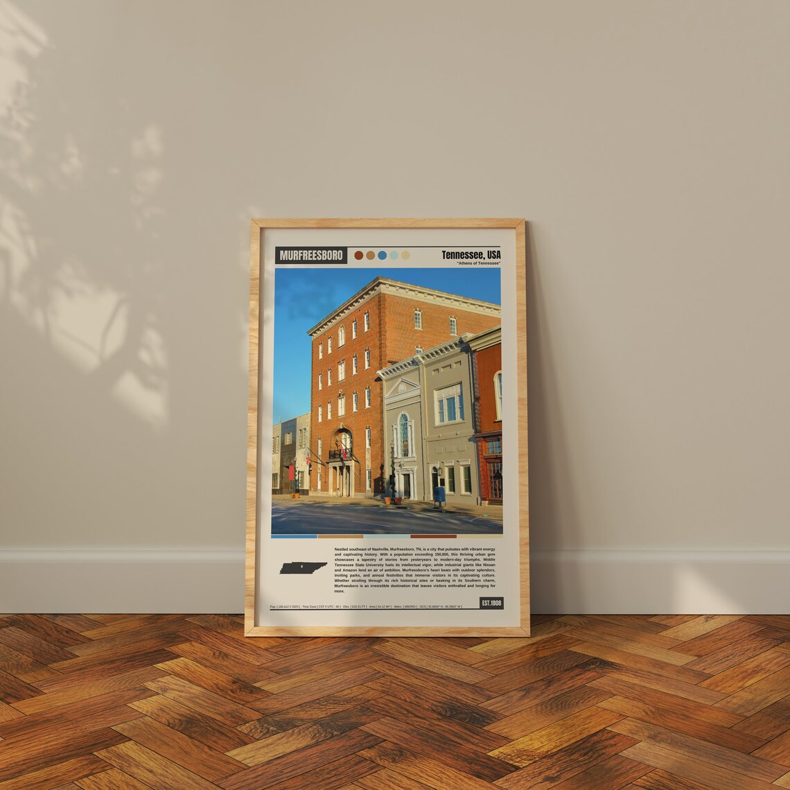 Murfreesboro Tennessee Athens of Tennessee Historic City Poster - Image 3