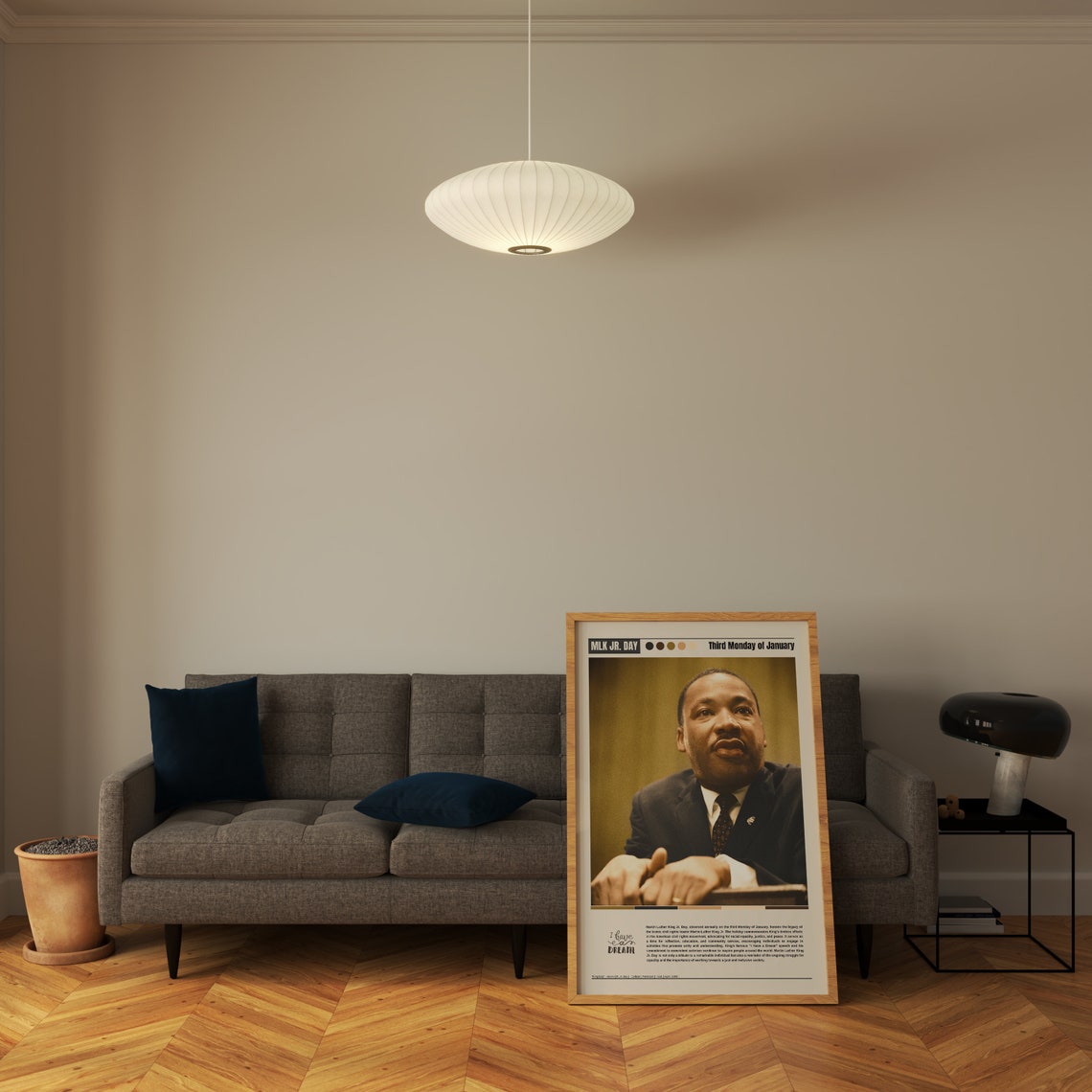MLK Jr Day I Have a Dream Martin Luther King Jr Portrait Poster - Image 5