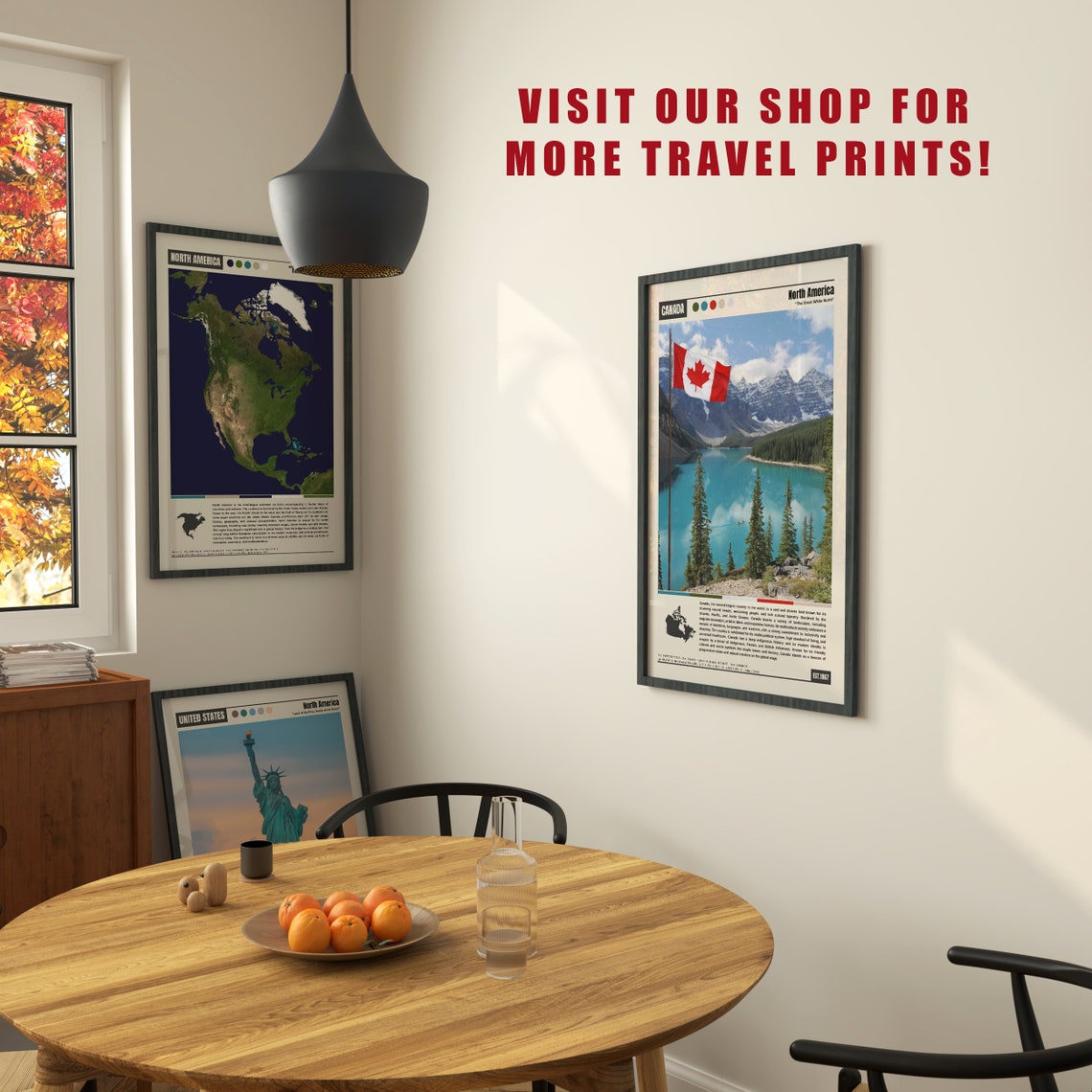 Canada Great White North Flag at Moraine Lake Mountain Poster - Image 6