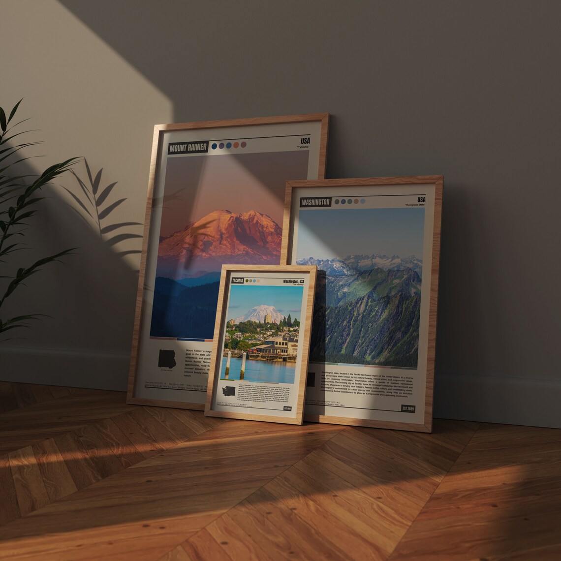 Tacoma Washington Waterfront City of Destiny Mt Rainier Travel Poster - Image 5