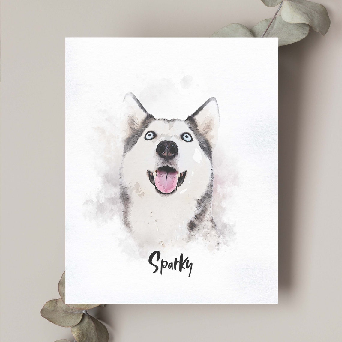 Custom Pet Portrait Peekaboo Pet Memorial Art Print - Image 2