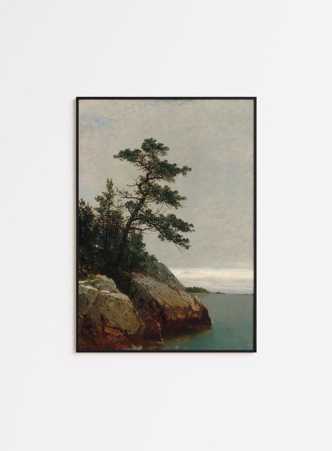 Landscape Vintage Painting Old Pine Vintage Wall Art Landscape Wall Art Country Landscape Oil Painting Print Antique Print
