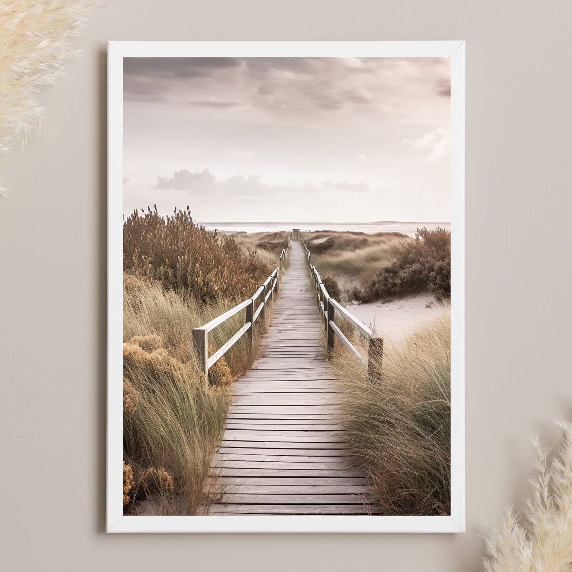 Artful Beach Coastal Landscape Wall Art Print - Image 3