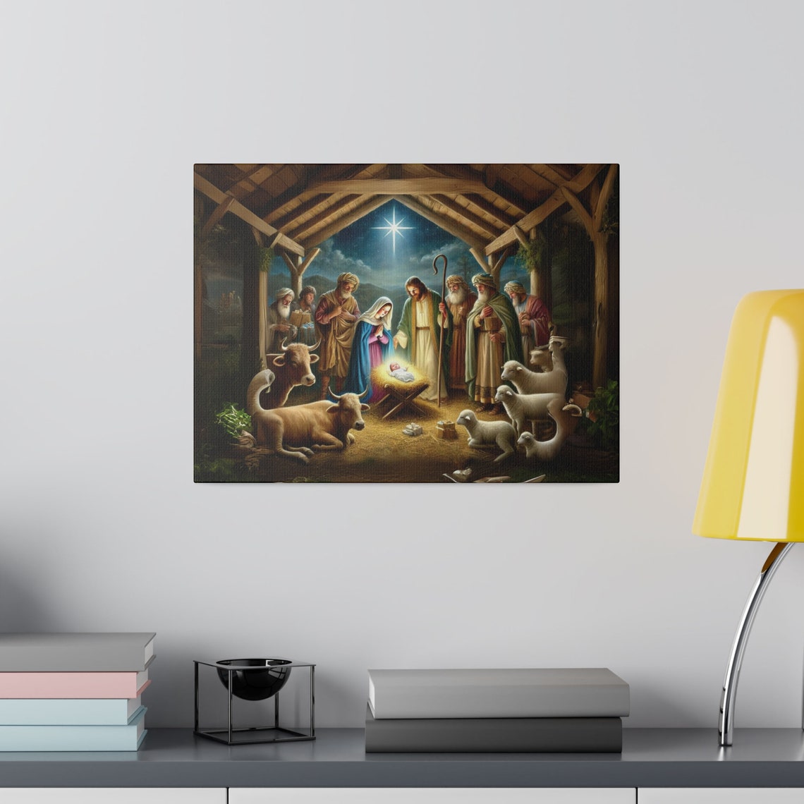 The Nativity Baby Jesus Manger Under The Star Christmas Poster - Image 3