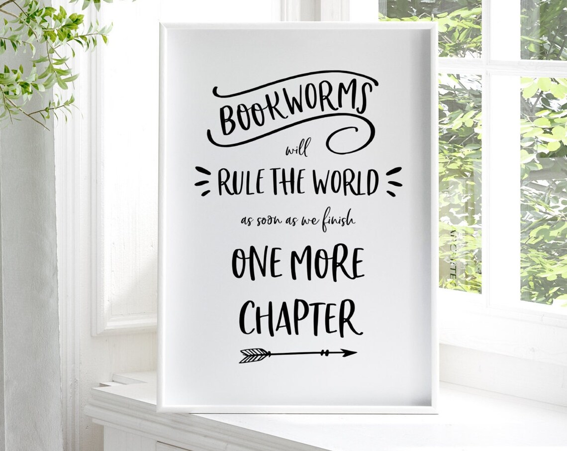 Book Worm - Bookish Quote Art Print