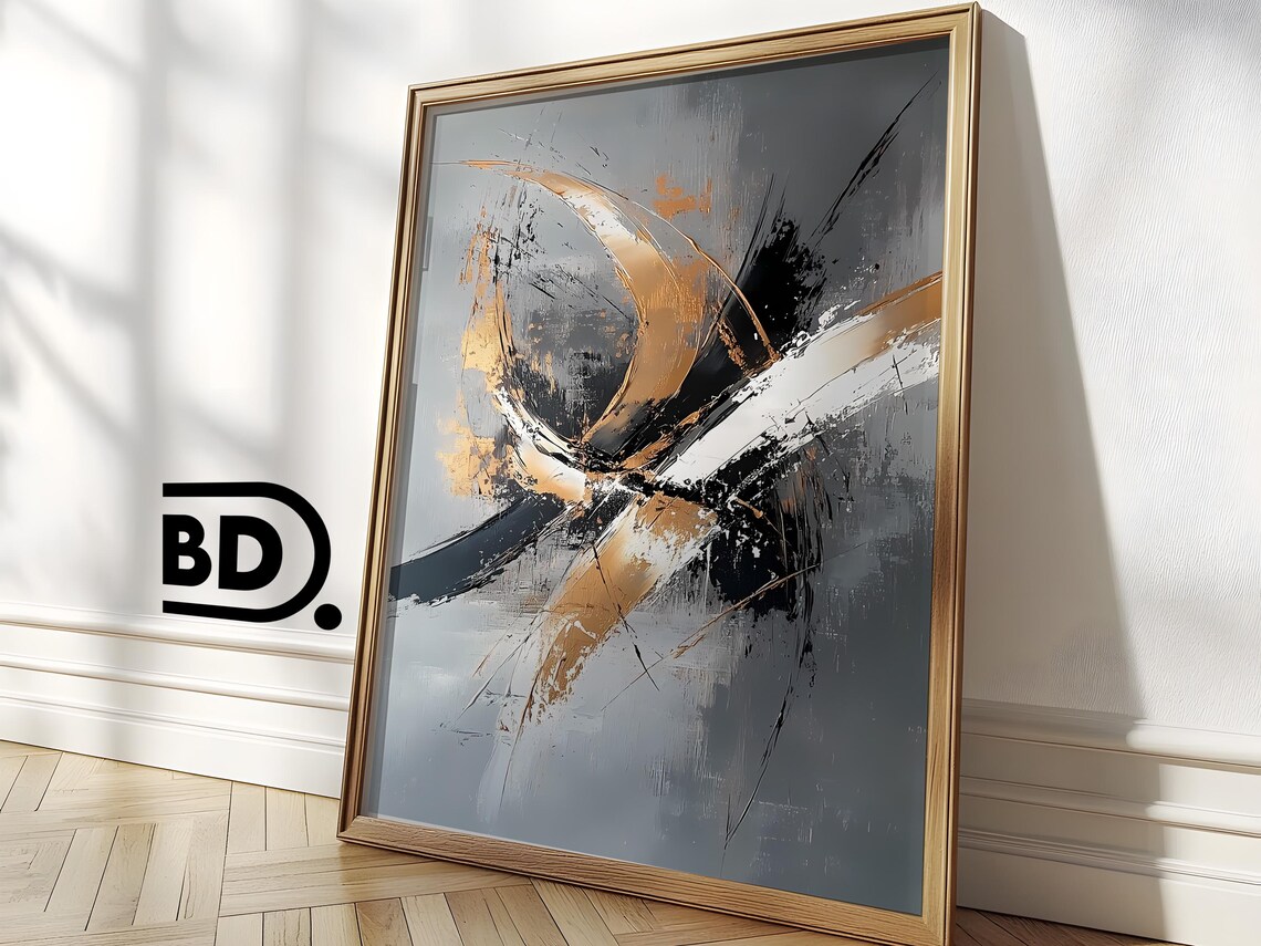 Modern Abstract Square, Japandi Minimalist Decor - Image 3