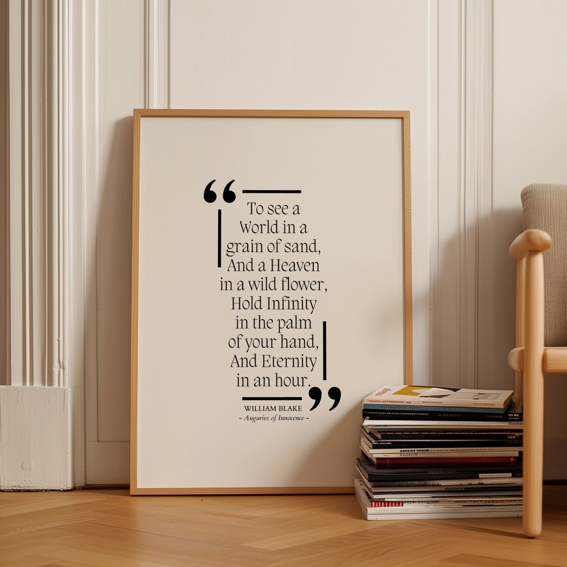 William Blake Auguries of Innocence Heaven Wild Flower Quote Poster