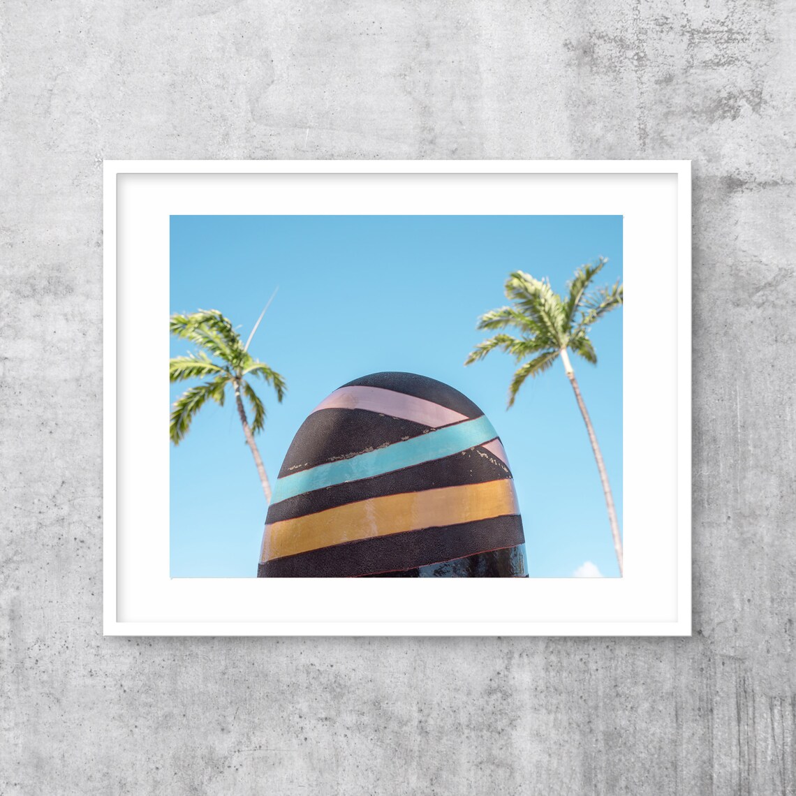 Hawaii Print Art Sculpture Palm Trees Print Pastel Mid Century Modern Artwork Tropical Hawaiian Printables - Image 3
