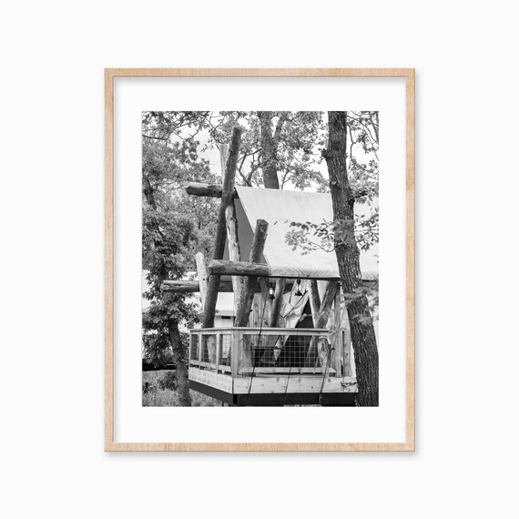 Bw Mountain Glamping Tent Photographic Print Lake Cabin Wall Art Rustic Wilderness Art Fathers Day Gift