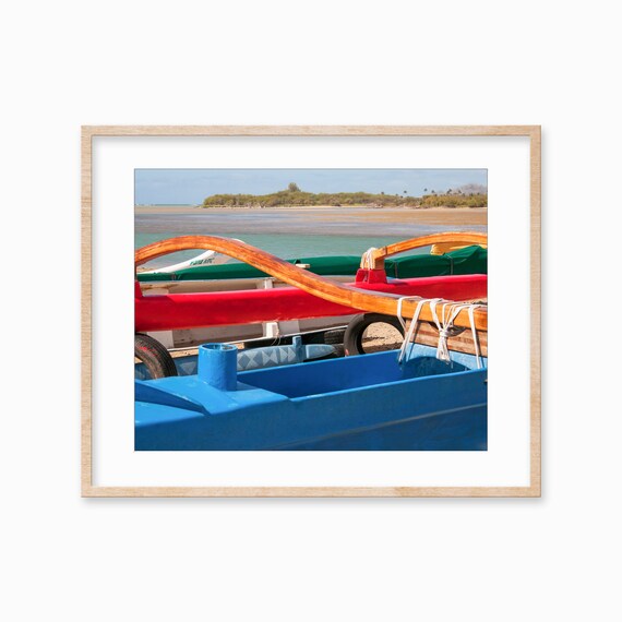Hawaii Print Hawaii Print Wall Art Hawaiian Decor Hawaiian Art Outrigger Canoe Art Outrigger Canoe