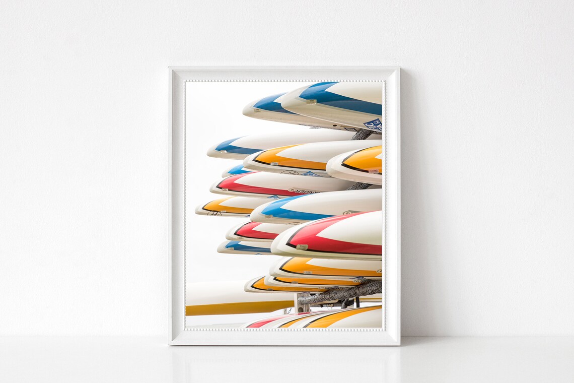 Outrigger Canoe Prints Hawaii Prints Bright Abstract Art Art Outrigger Canoe Printables Travel Art Print - Image 3
