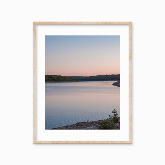 Sunset Lake Print Ozarks Photography Artwork Lake Cabin Wall Decor Fathers Day Gift