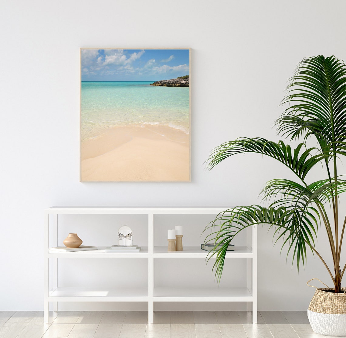 Tropical White Sand Beach Turquoise Ocean Water Photography Poster - Image 3