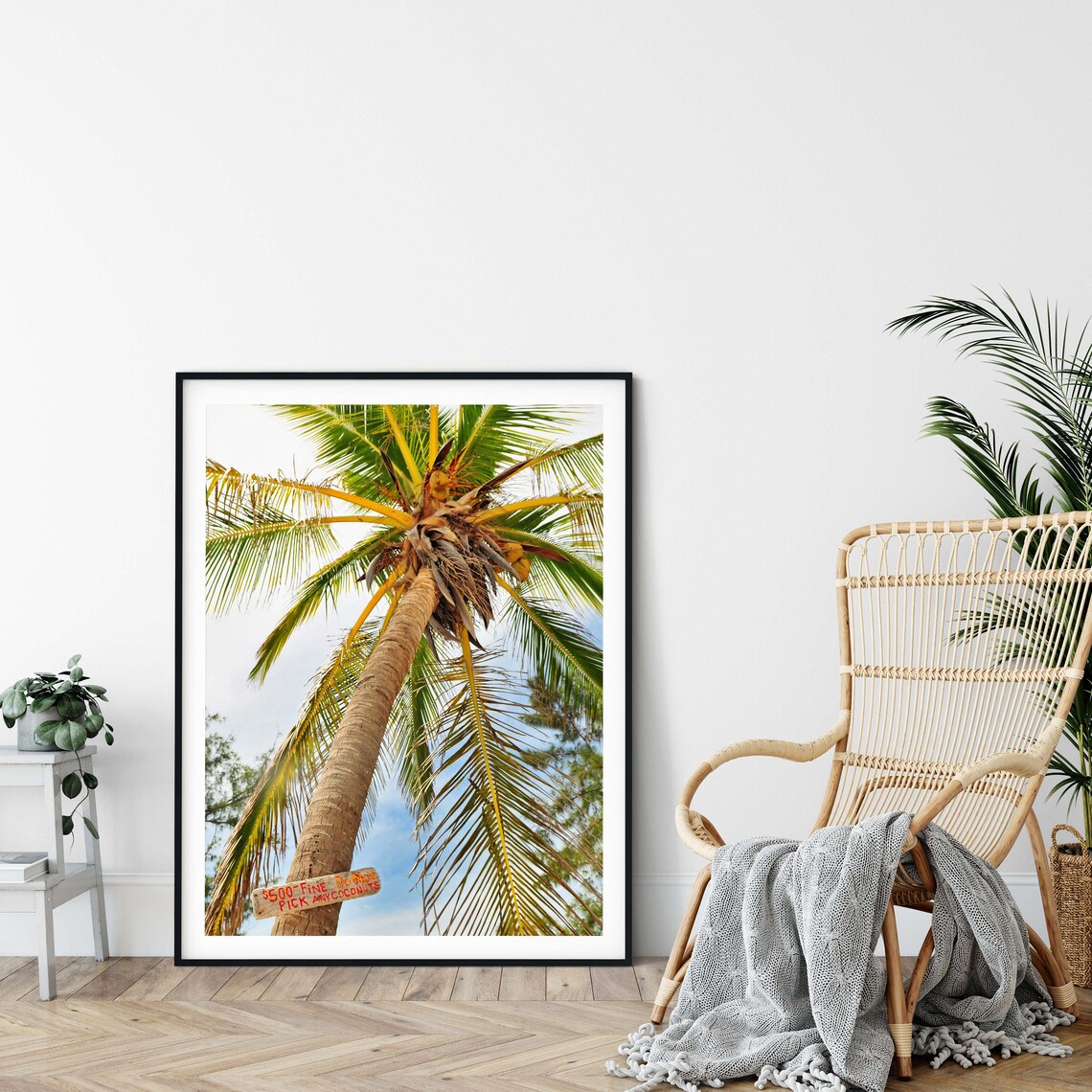 Palm Tree Beach Coastal Tropical Wall Art Decor Large Palm Tree Poster Beach Photography Botanical Art - Image 3