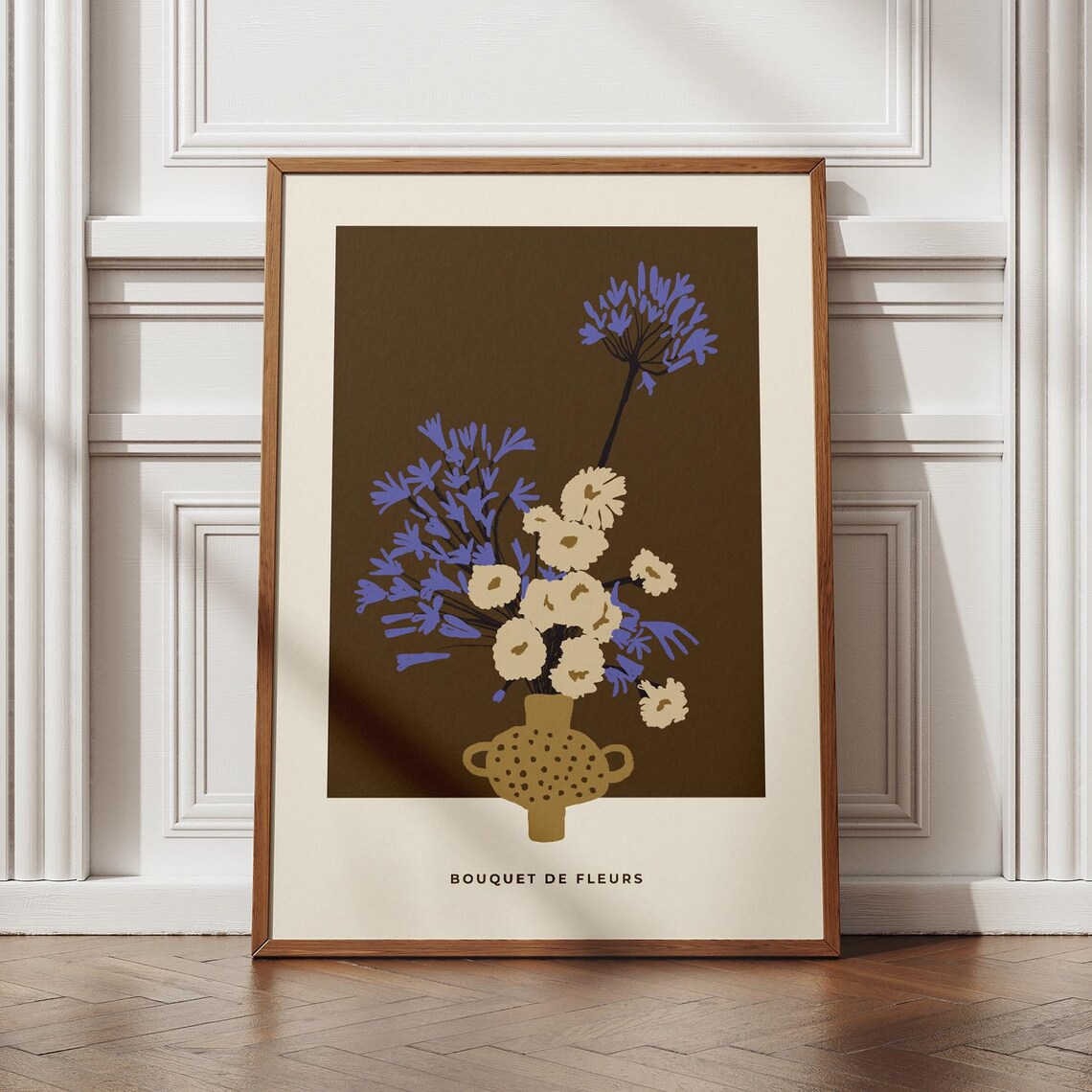 Vintage Floral Poster, Abstract Vase Art Print