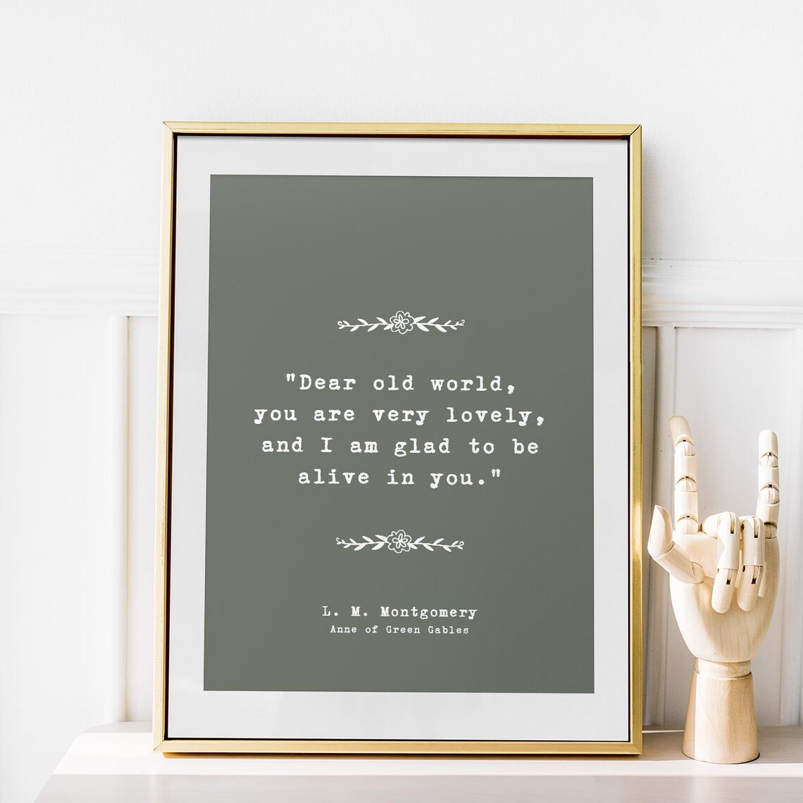 Dear Old World Anne of Green Gables Sage Quote for Living Room Decor Poster - Image 3
