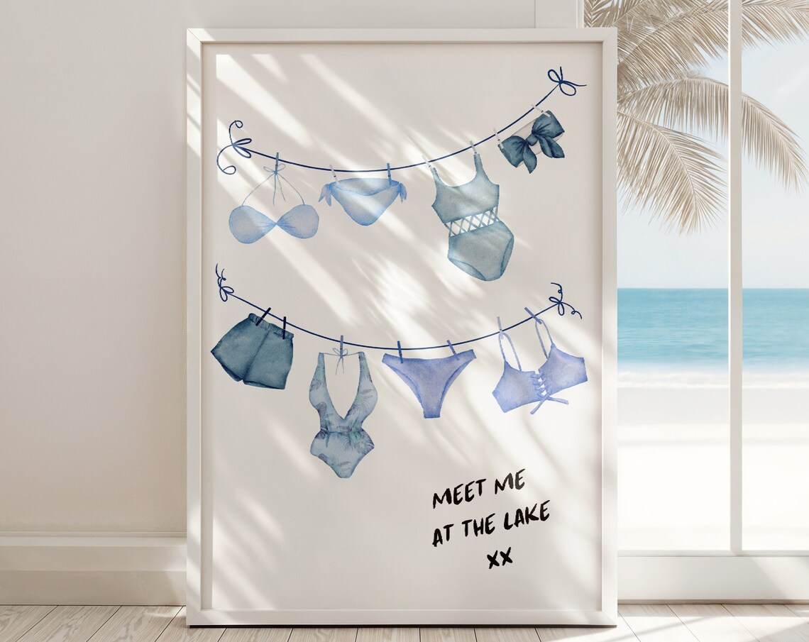 Bikini Print, Coastal Cowgirl Summer Poster