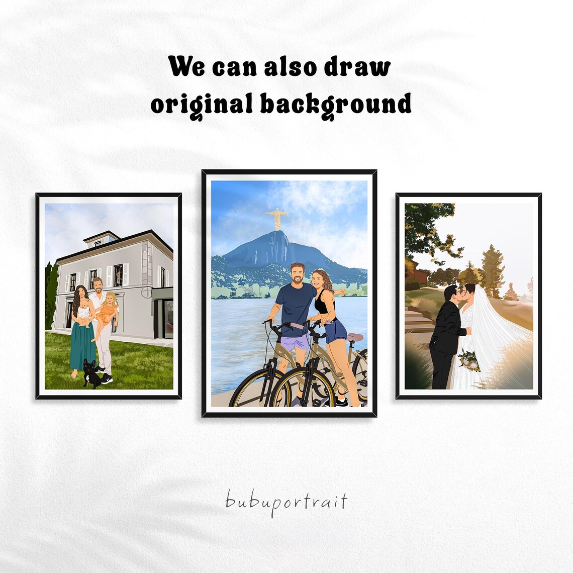 Custom Couple Illustration, Personalized Portrait Print - Image 2