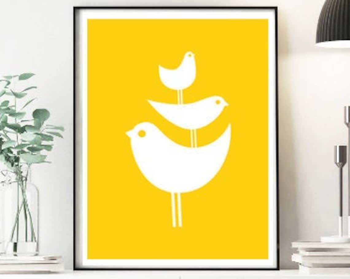 Mid Century Modern Geometric Art, Living Room Print