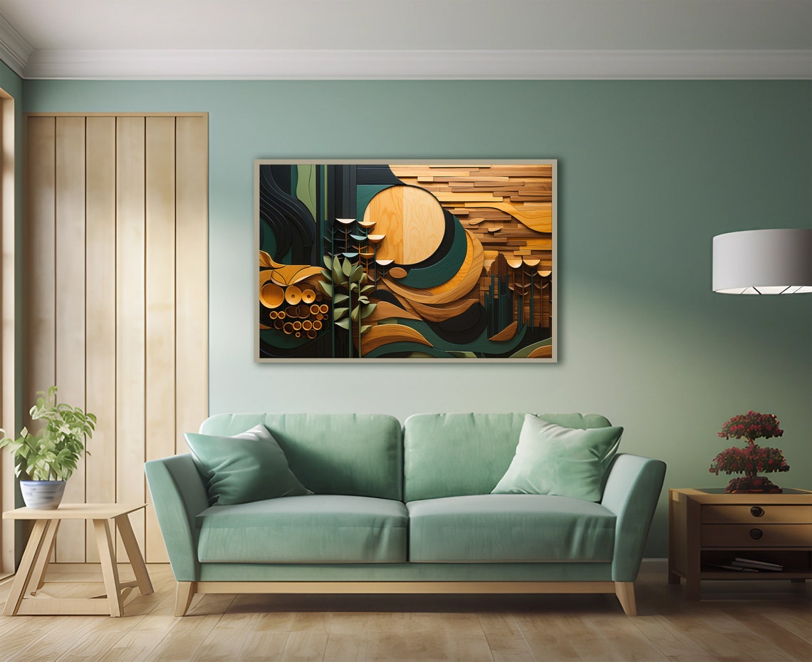 Abstract Wall Art Nature Inspired Print Bold Beautiful Wood Textures Poster Unique Home Decor Modern Art Home Office Statement Piece - Image 3