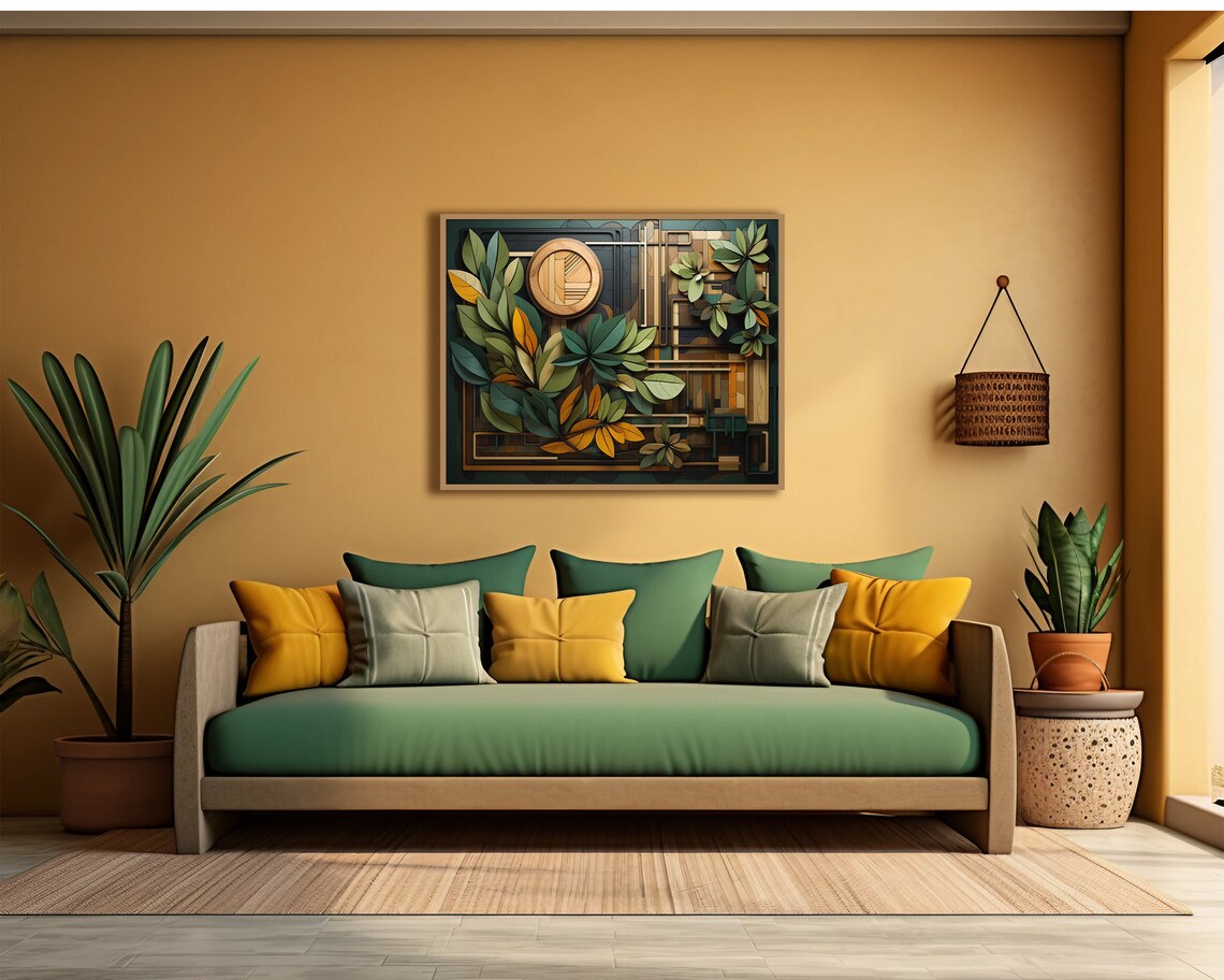 Wood Shapes Botanical Art Print, Boho Earth Elements - Image 3