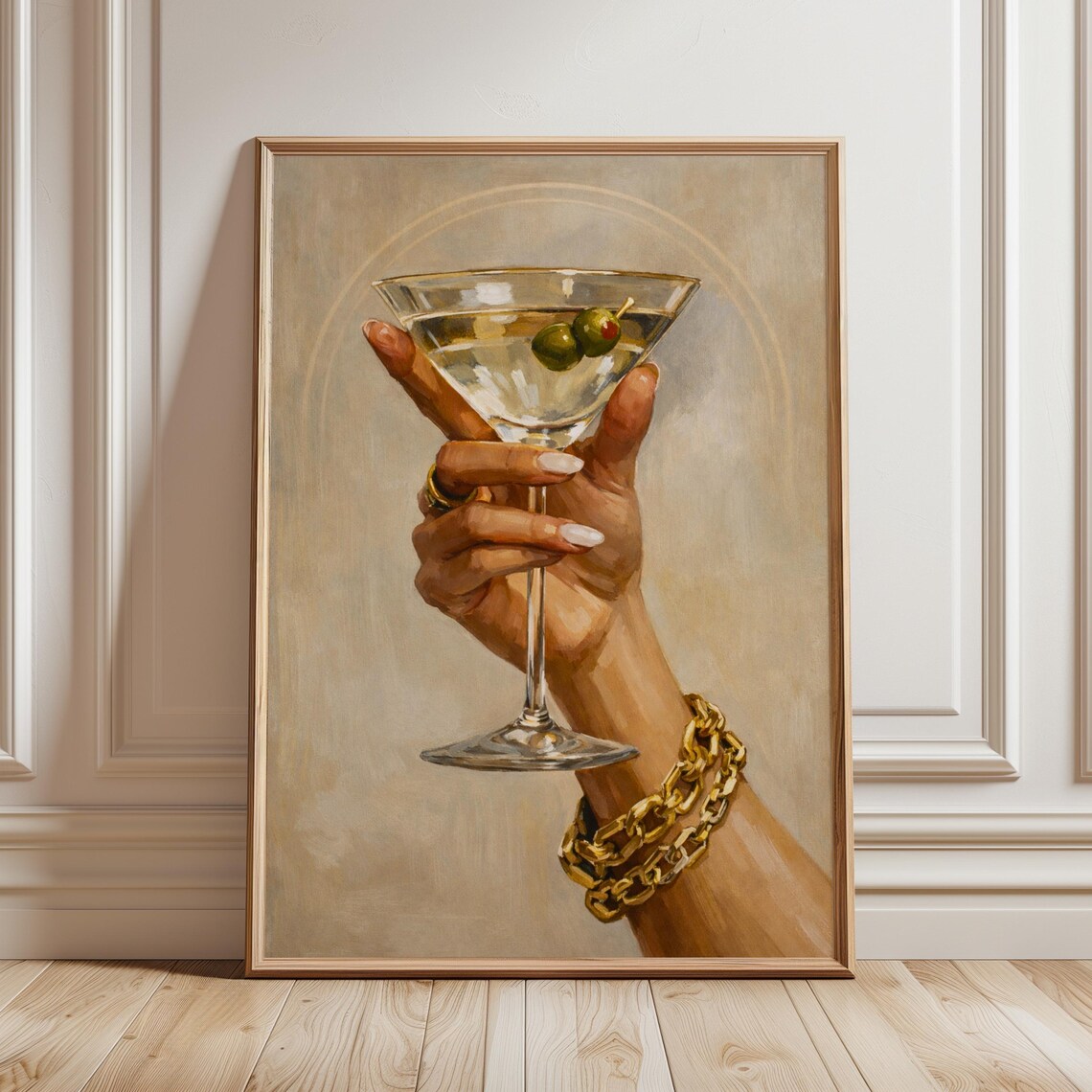 Olive Martini Vintage Cocktail Art Print