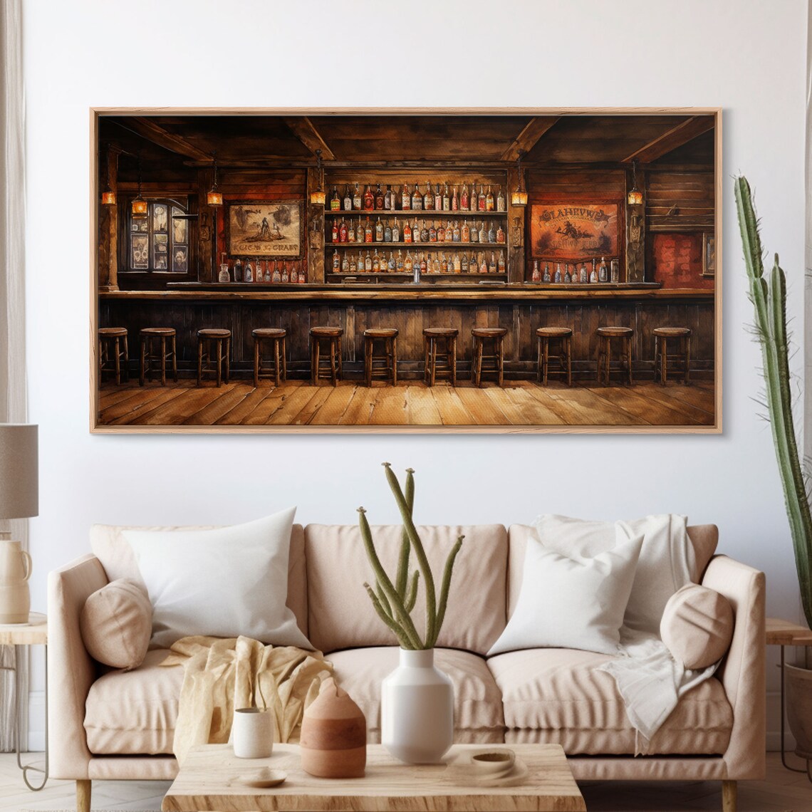Prohibition Saloon Western Art Print, Bar Decor - Image 3