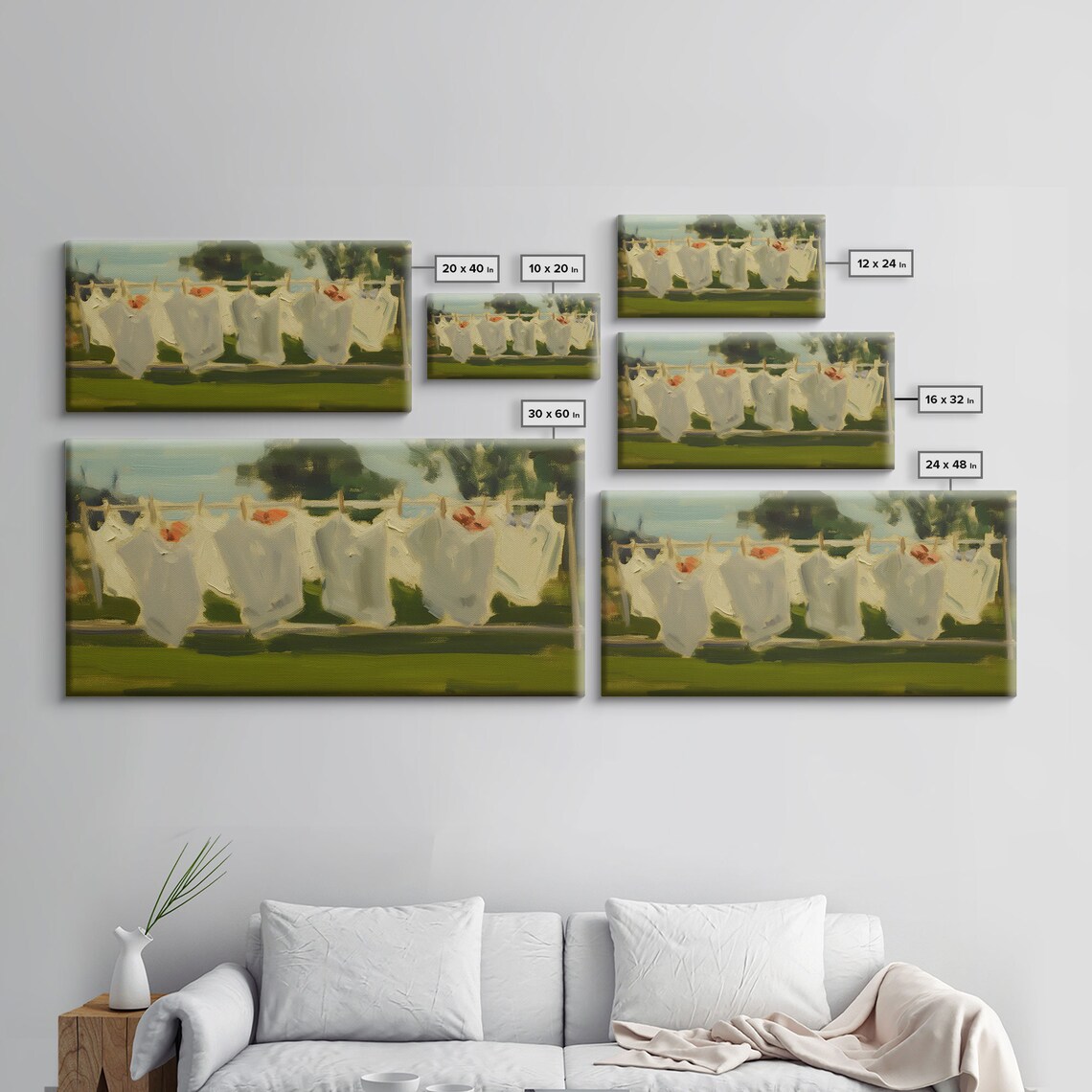 Laundry Room Oil-Painting-Style Panoramic Art Print - Image 2