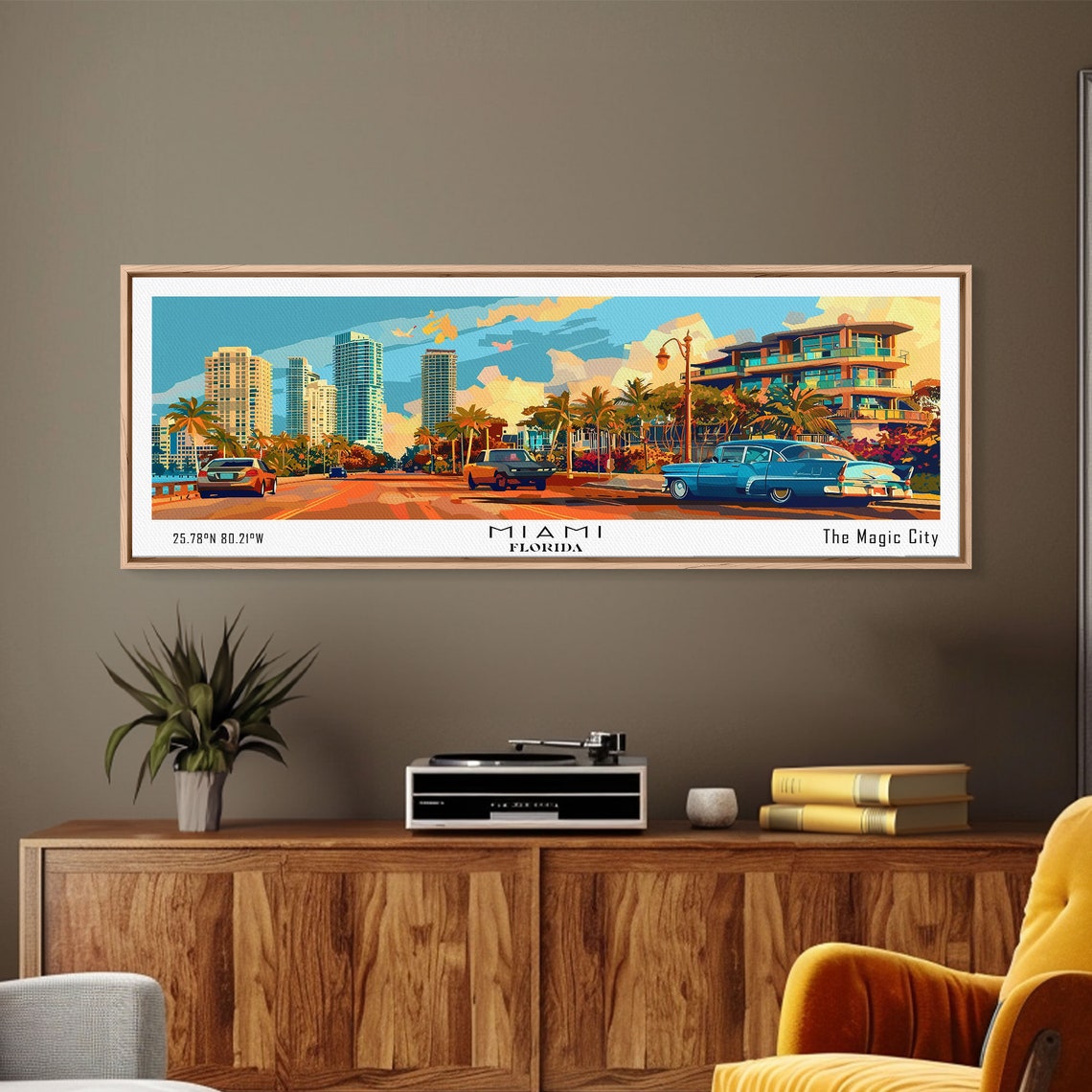 Miami Florida Magic City Palm Boulevard Skyline Travel Poster - Image 6
