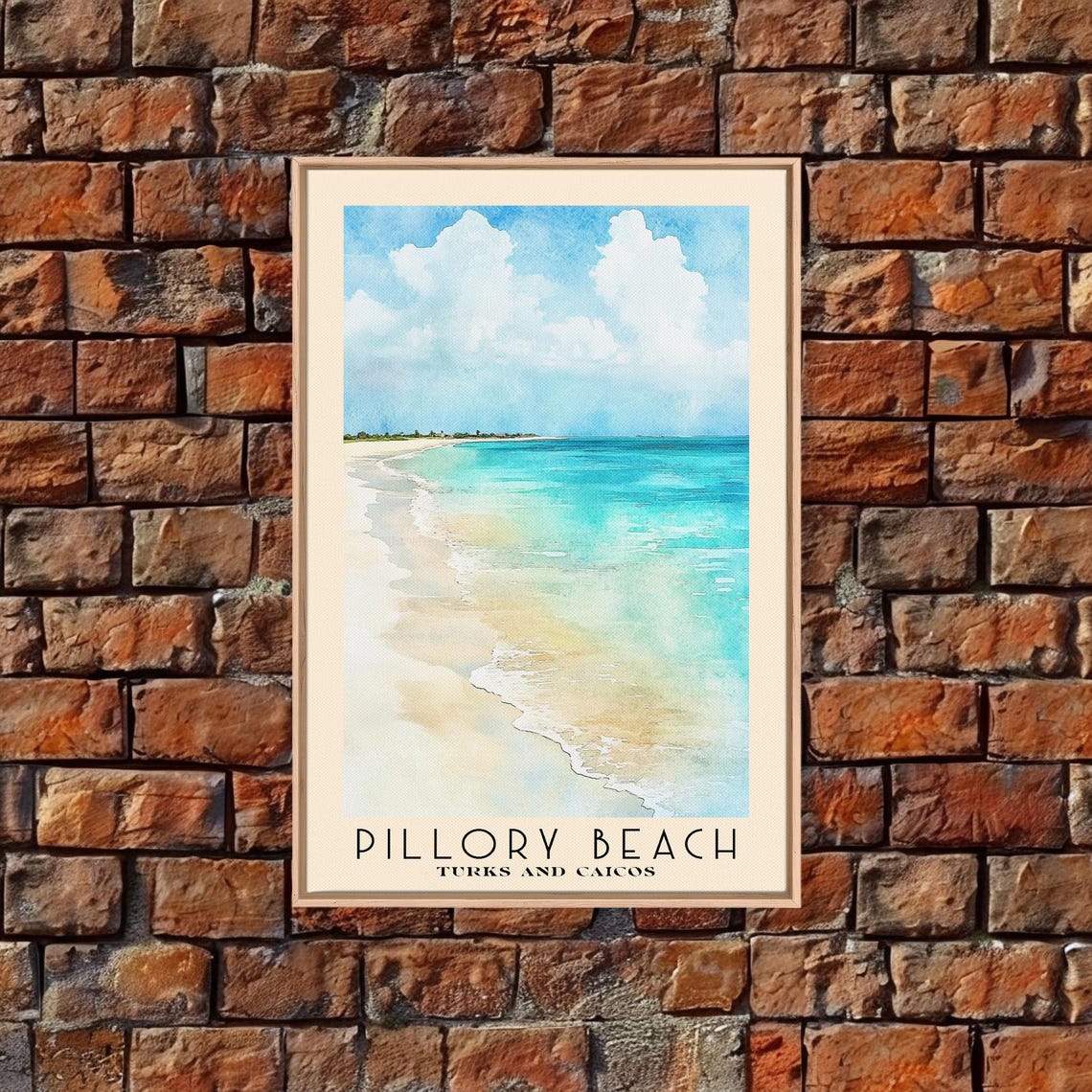 Pillory Beach Turks And Caicos White Sand Turquoise Water Poster - Image 4